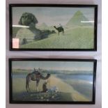 Pair of Egyptian scene photographic prints "5091 Cairo : Sphinx and Pyramids of Gizeh" and "Nr. 5060