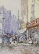 Framed watercolour titled to mount "Magdalen Street Norwich" signed in pencil John Sutton (British B