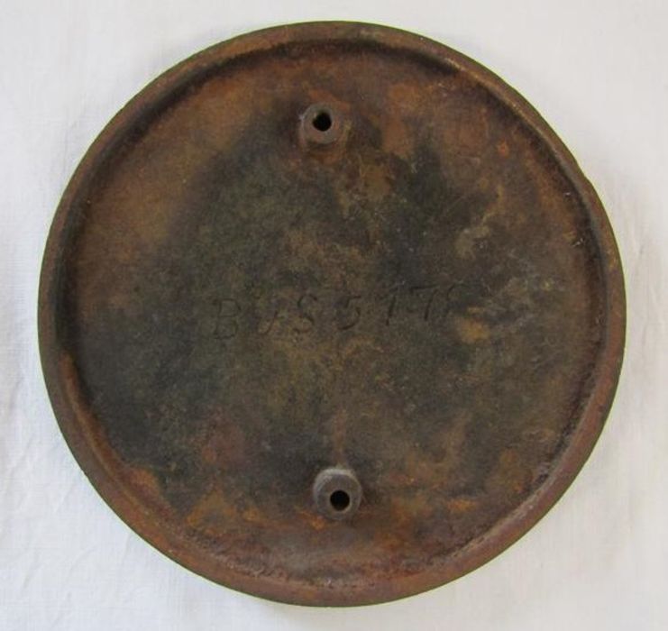 Benham & Sons Ltd - London - Engineers cast iron plate marked B&S 5175 to rear - advised removed - Image 4 of 5