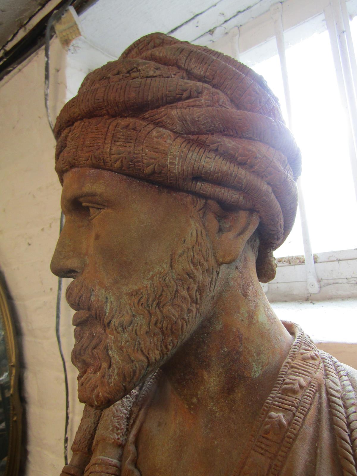 Large composition bust of a Moorish man - approx. 88.5cm x 27cm x 53cm - Image 4 of 5