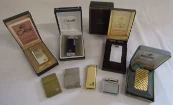 Colibri cigarette lighters and a pipe lighter includes Molectric, monogas '19' etc