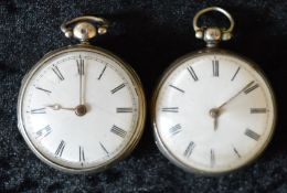 2 silver Lincolnshire pocket watches: Willson of Lincoln (London 1855) & W McKinder of Spilsby