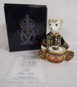 Royal Crown Derby paperweight - Drummer Teddy limited edition 1462/1500
