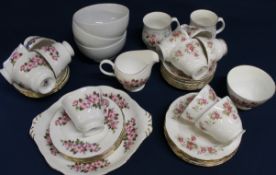 Duchess & Royal Kent floral pattern part tea services etc.