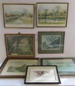 Collection of prints includes Joy Brand Water meadows limited edition 15/200, The Silver Stream,