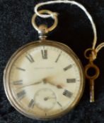 J J Dent of Brigg silver pocket watch Chester 1884