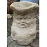 Concrete Toby jug planter / umbrella stand