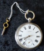 J Thompson of Louth silver pocket watch London 1878