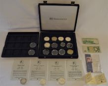Westminster coin collectors case containing 6 Queen Elizabeth II silver proof Crowns each 1oz (