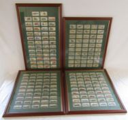 3 double sided framed collectors cards - John Player & Sons Motor Cars, Wills's Cigarettes Railway