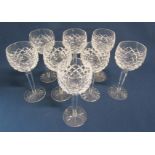 8 crystal wine glasses