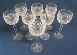 8 crystal wine glasses