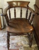 Late 19th/early 20th century smoker's bow chair