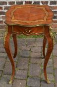 Reproduction French occasional table with ormolu mounts