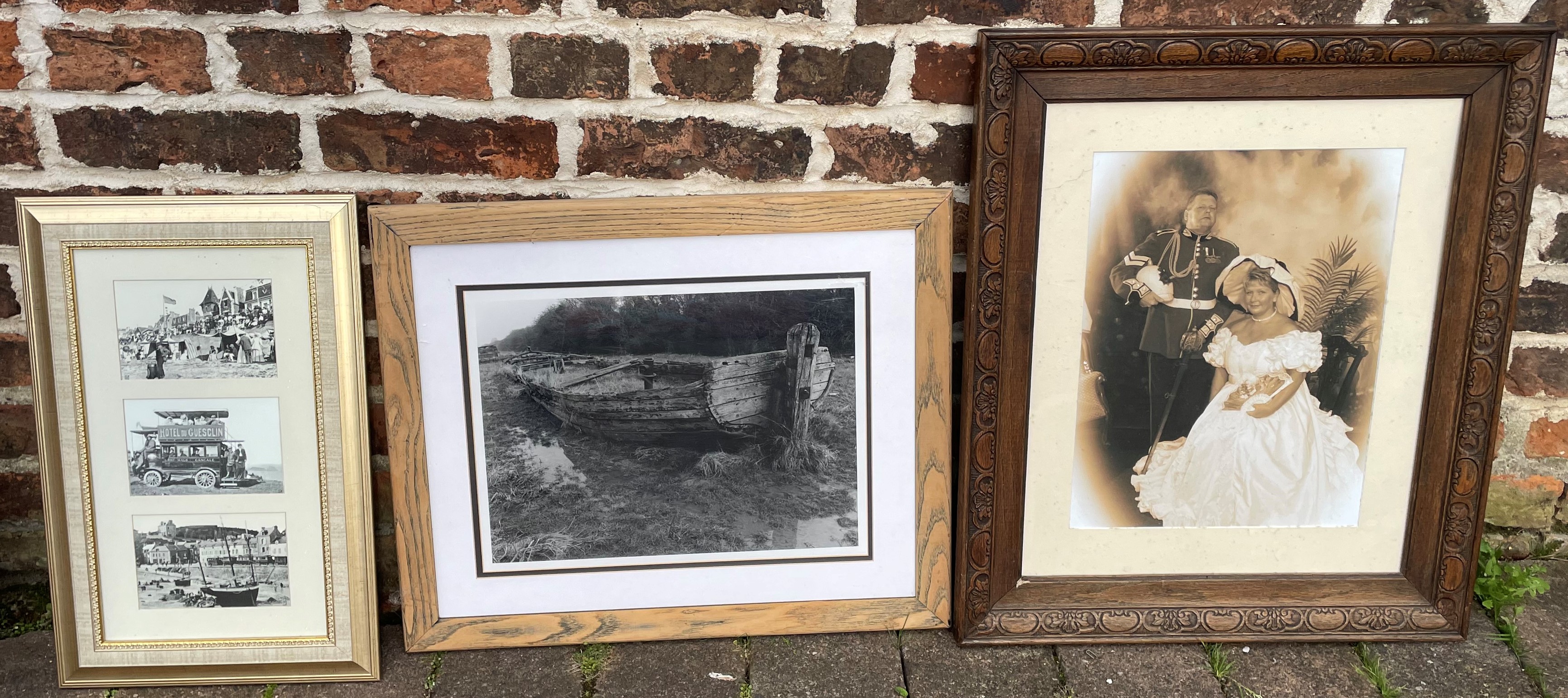 Four pictures including a signed photograph of Purton Gloucestershire by Clive Barrett, framed H - Image 3 of 5