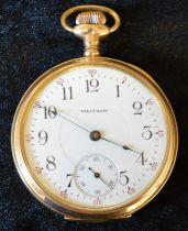 Waltham of Massachusetts gold plated pocket watch - serial number 15891062