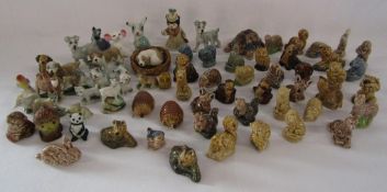Collection of Wade Whimsies and other miniature figures