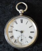 L Hall of Louth silver pocket watch London 1882
