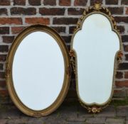 Two gilt framed wall mirrors