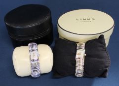 Links of London Sweetie diamond and mother of pearl wristwatch with original box and including one