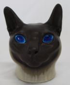 Royal Copenhagen Aluminia faience cat head modelled by Jeanne Grut - approx. 10cm