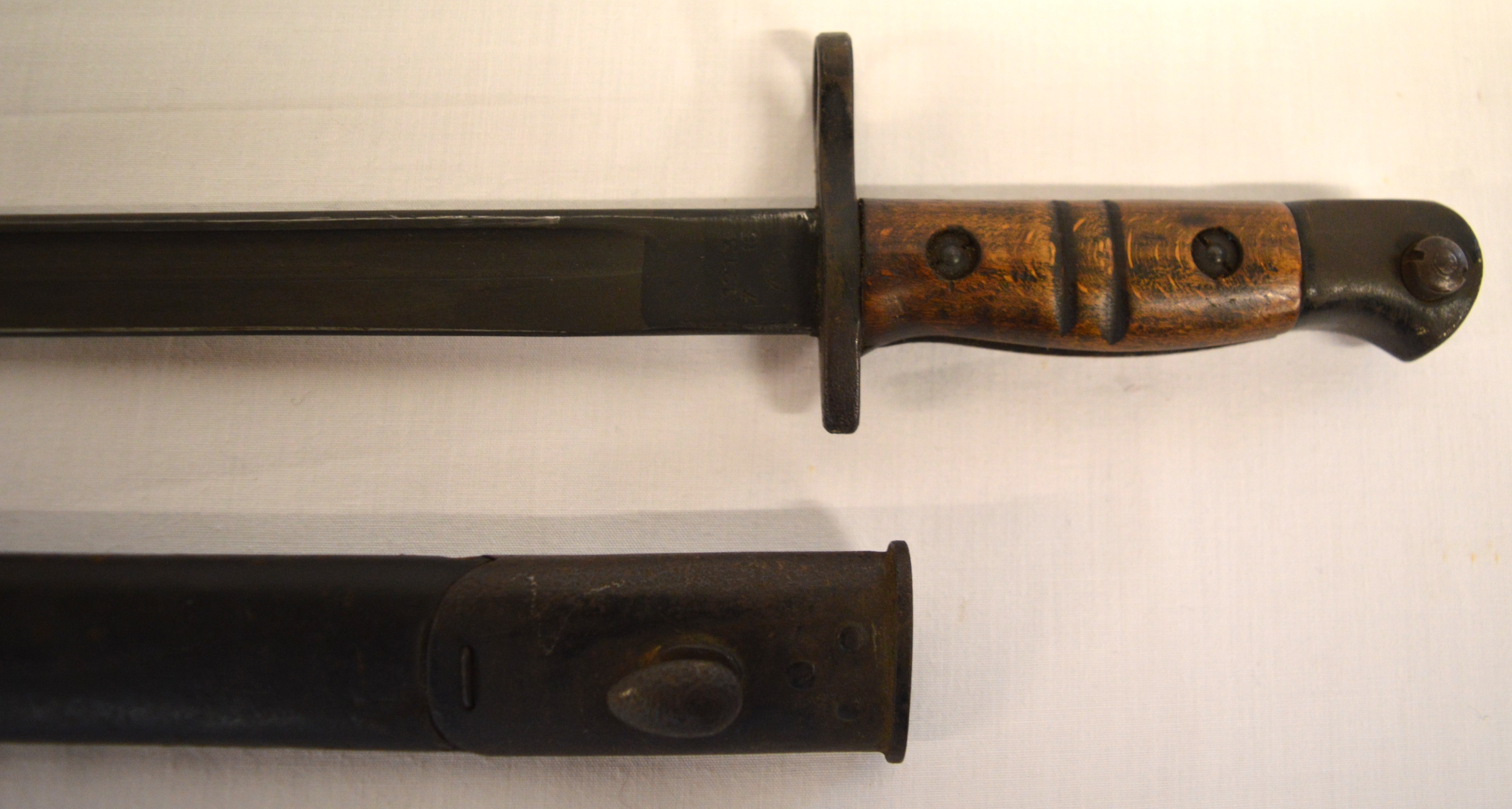 1913 7 16 Remington bayonet with scabbard - Image 3 of 4