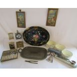 Collection of items to include Avia, Timemaster and Estyma carriage clocks, Bardic British Rail