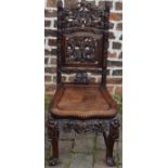 Ornately carved Chinese chair