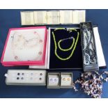 Selection of cultured pearl necklaces & Honora Collection earrings