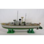Ventura Made in Italy T17 clockwork missile ship with key - approx 48cm