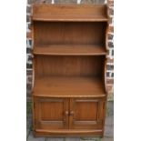 Ercol waterfall front bookcase, H110cm x W61cm