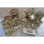 Collection of tableware to include Johnson Bros Coaching Scenes 'Passing Through', Haddon Hall and