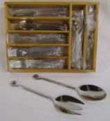 42 piece cutlery set with matching salad serving set