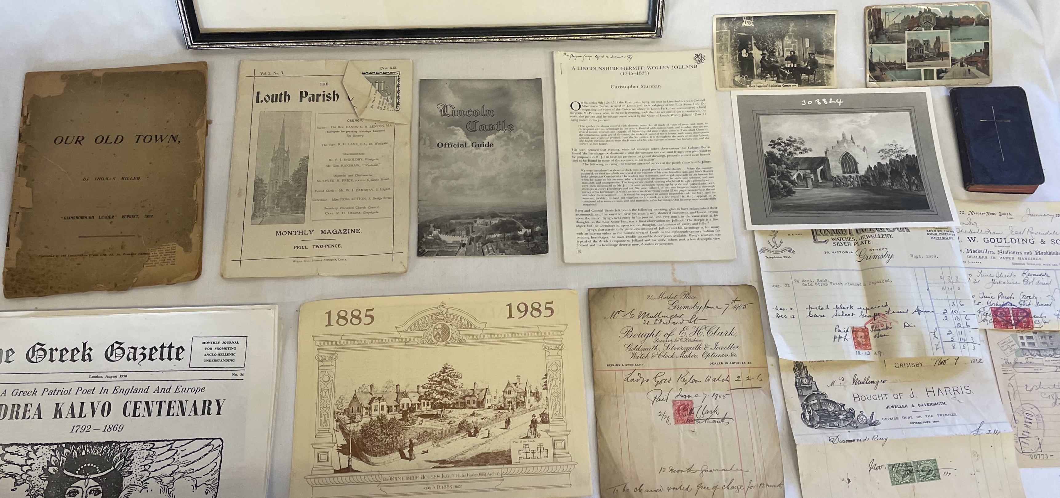 Local history collection, including lithographic print "Representing the N.E view of The Old - Image 2 of 3