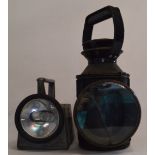 Two British Rail lamps, one marked C19522