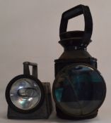 Two British Rail lamps, one marked C19522