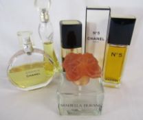 Collection of perfumes includes - Chanel Chance, Giorgio Beverley Hills, Chanel No 5,