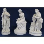 3 Classical Parian figurines