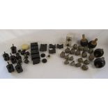 Collection of ceramic insulators, MEM DIX fuse boxes, vintage light switches and plugs and a