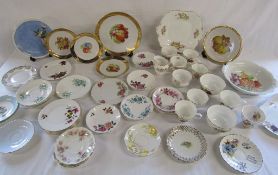 Mixed tea cups, saucers and plates includes Alfred Meakin sandwich plate, Aynsley plate, Duchess,