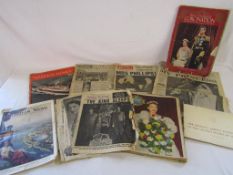 Collection of Commemorative papers includes Coronation Westminster Abbey May 12 1937