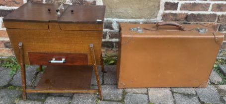 Sewing box and leather suitcase