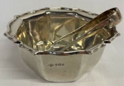 Sheffield 1915 silver sugar bowl with J.S.R makers mark and 1925 Sheffield Cooper Brothers & Sons