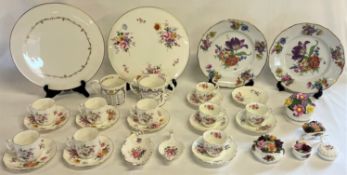 Selection of ceramics including Coalport Junetime, Royal Crown Derby Posies XLIX, 2 Gloria Fine