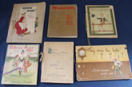 6 early 20th century children's books: "What I Did", "Catharine Susan and Me Goes Abroad", "Me and