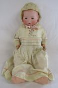 Armand Marseille 'My Dream Baby' 351/8K bisque head and blue eyed doll in vintage clothing - approx.