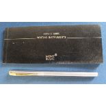 Ladies Mont Blanc fountain pen with 14k gold nib (missing emblem on one end & small surface