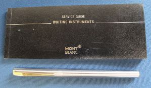 Ladies Mont Blanc fountain pen with 14k gold nib (missing emblem on one end & small surface