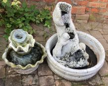 2 garden water features