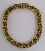 9ct gold link bracelet - total weight 12.86g